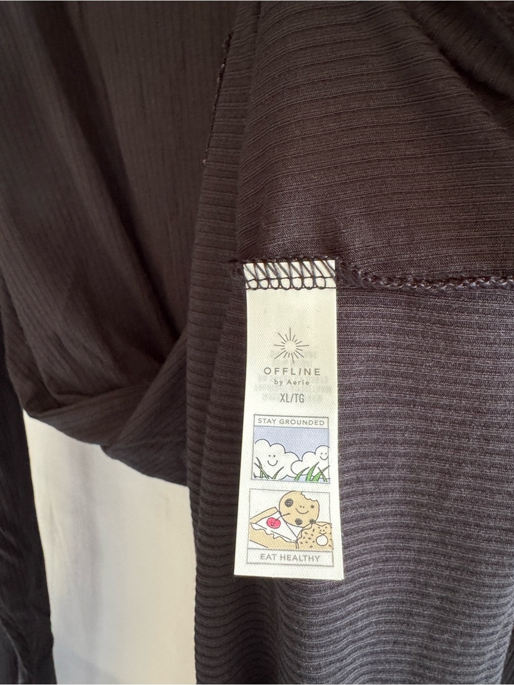 Aerie Thumbs Up Black Top XL - Picture 5 of 7
